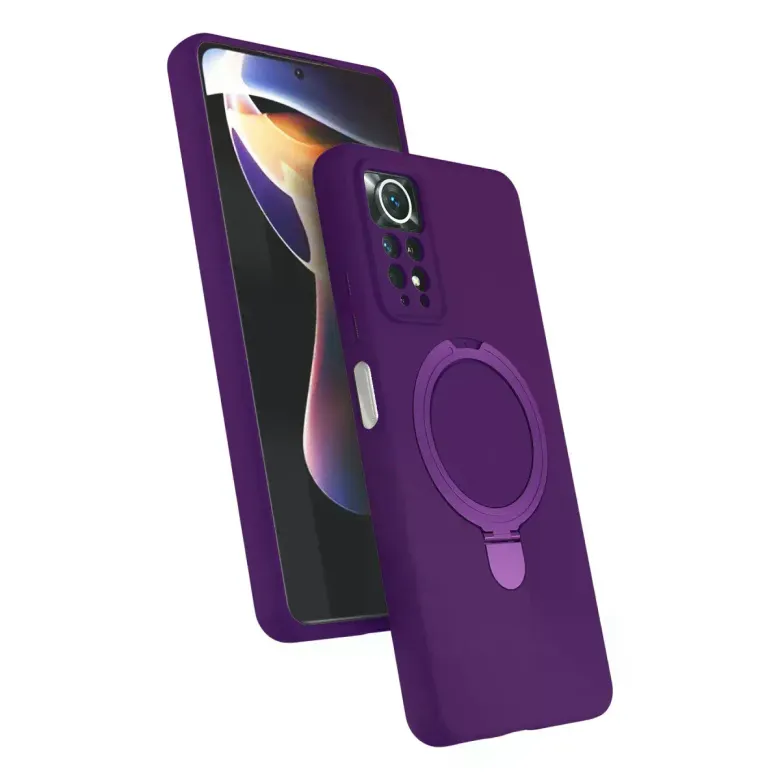 Xiaomi Redmi Note 12 Pro 4g Regal Magsafe Standlı Kapak - Derin Mor