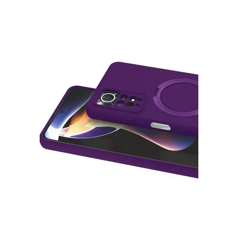 Xiaomi Redmi Note 12 Pro 4g Regal Magsafe Standlı Kapak - Derin Mor