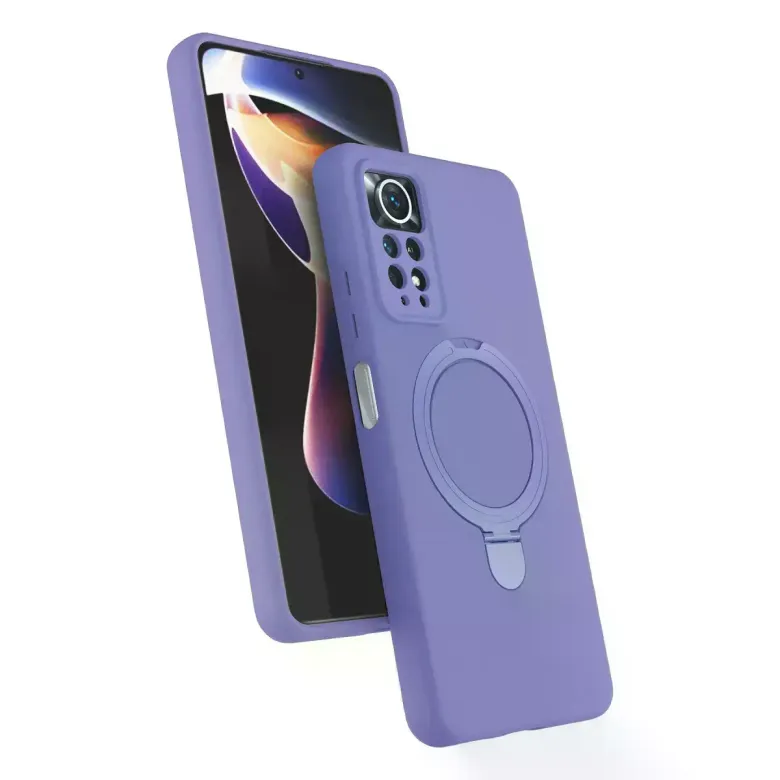Xiaomi Redmi Note 12 Pro 4g Regal Magsafe Standlı Kapak - Lila