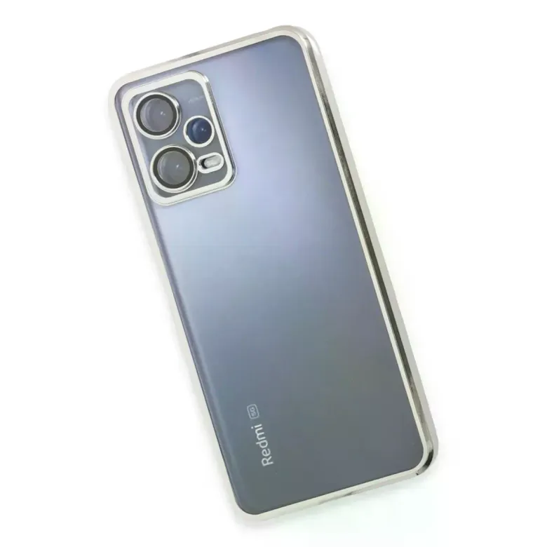Xiaomi Redmi Note 12 Pro 5G Kılıf Razer Lensli Silikon - Gümüş