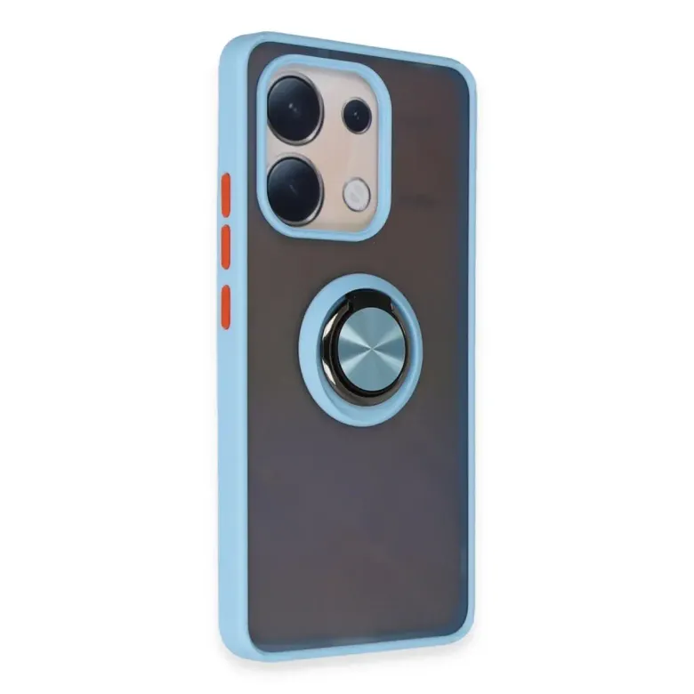 Xiaomi Redmi Note 13 4g Kılıf Montreal Yüzüklü Silikon Kapak - Buz Mavi
