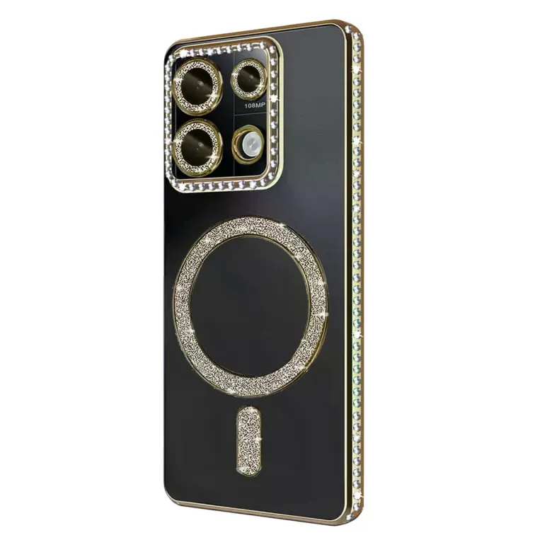 Xiaomi Redmi Note 13 Pro 4g Joke Simli Magneticsafe Kılıf - Gold