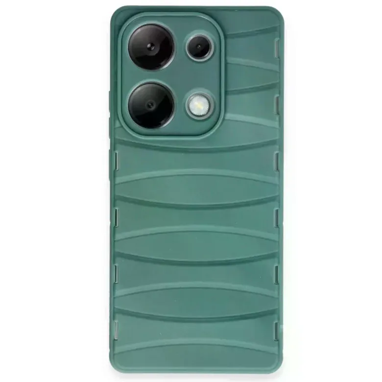 Xiaomi Redmi Note 13 Pro 4g Kılıf Bibercas Silikon Kapak - Koyu Yeşil