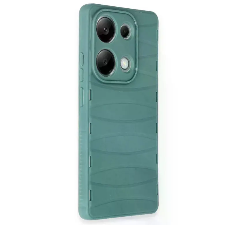 Xiaomi Redmi Note 13 Pro 4g Kılıf Bibercas Silikon Kapak - Koyu Yeşil
