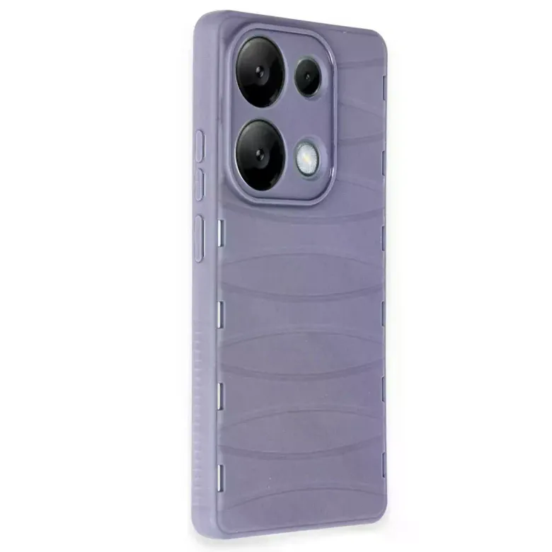 Xiaomi Redmi Note 13 Pro 4g Kılıf Bibercas Silikon Kapak - Lila