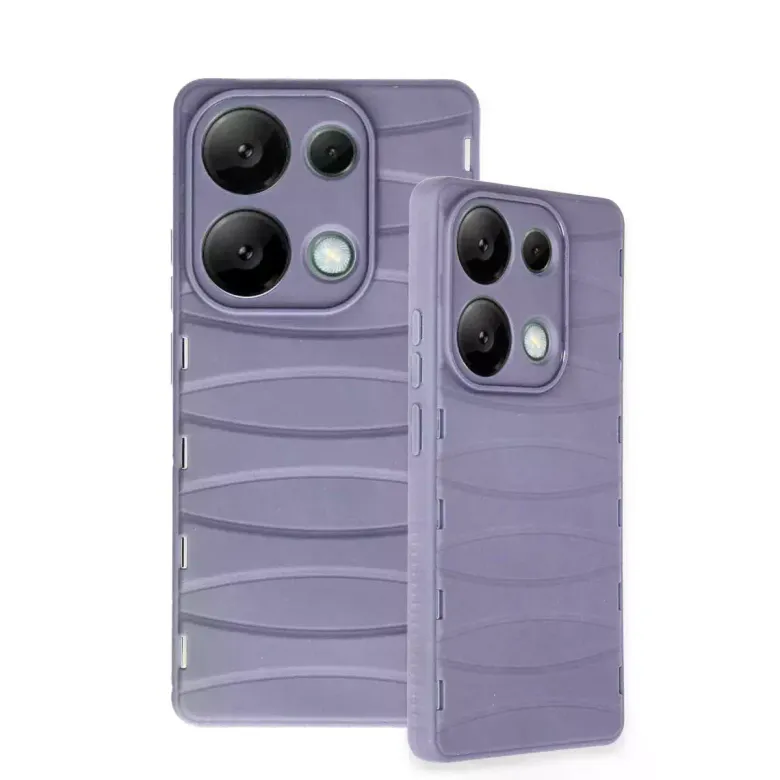 Xiaomi Redmi Note 13 Pro 4g Kılıf Bibercas Silikon Kapak - Lila