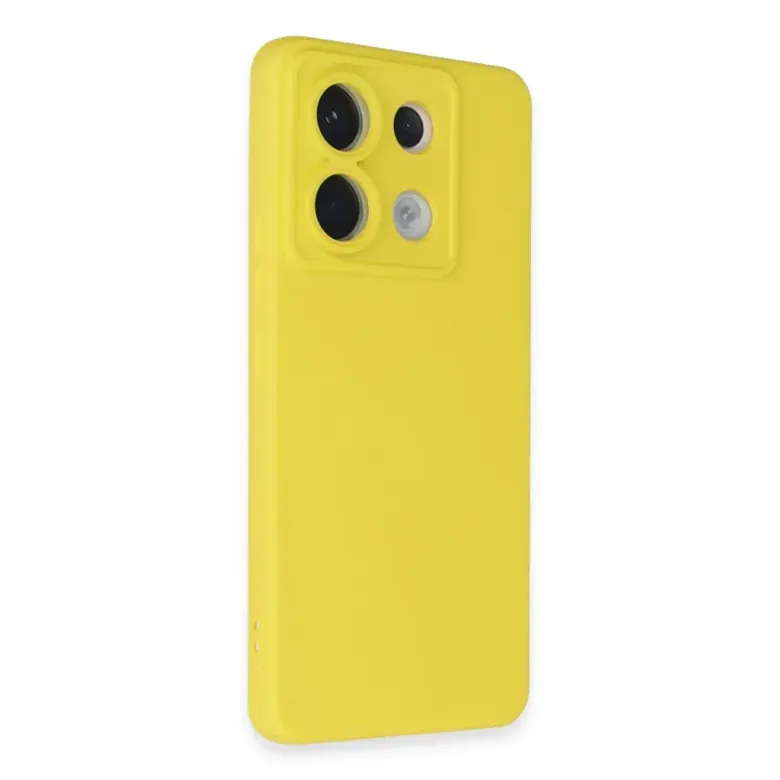 Xiaomi Redmi Note 13 Pro 5g Kılıf Nano İçi Kadife Silikon - Sarı