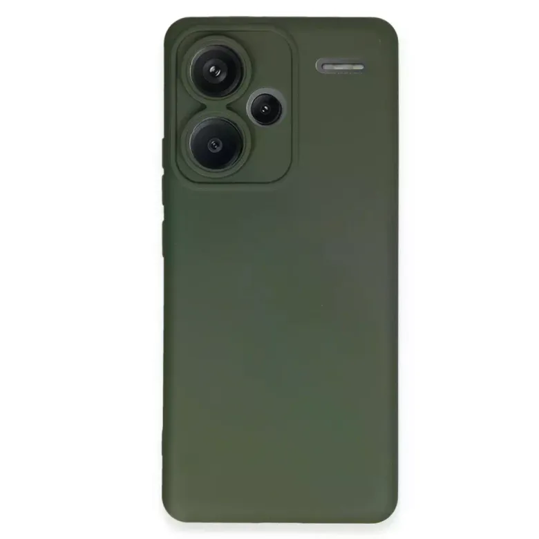 Xiaomi Redmi Note 13 Pro Plus Kılıf Nano İçi Kadife Silikon - Koyu Yeşil