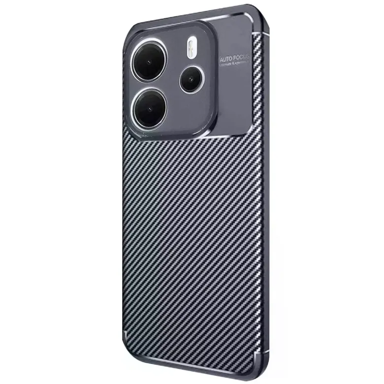 Xiaomi Redmi Note 14 4g Kılıf Auto Focus Karbon Kapak - Lacivert