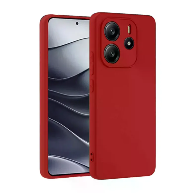 Xiaomi Redmi Note 14 4g Kılıf First Silikon - Kırmızı