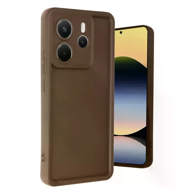 Xiaomi Redmi Note 14 4g Kılıf Viera Silikon - Kahverengi