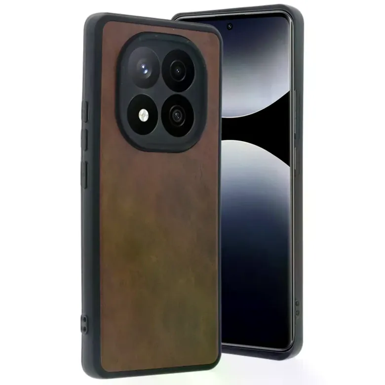 Xiaomi Redmi Note 14 Pro 4g Kılıf Aras Deri Kapak - Taba