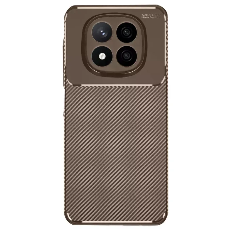 Xiaomi Redmi Note 14 Pro 4g Kılıf Auto Focus Karbon Kapak - Kahverengi