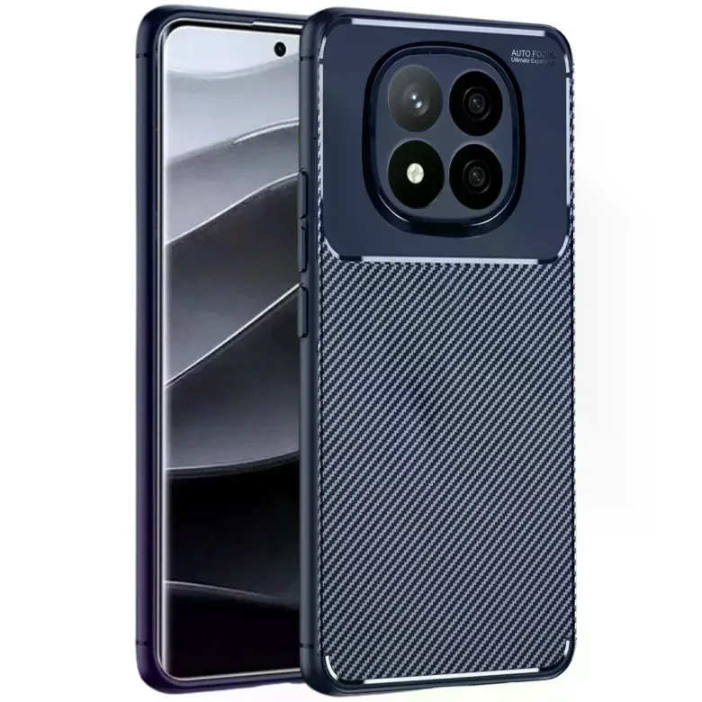 Xiaomi Redmi Note 14 Pro 4g Kılıf Auto Focus Karbon Kapak - Lacivert