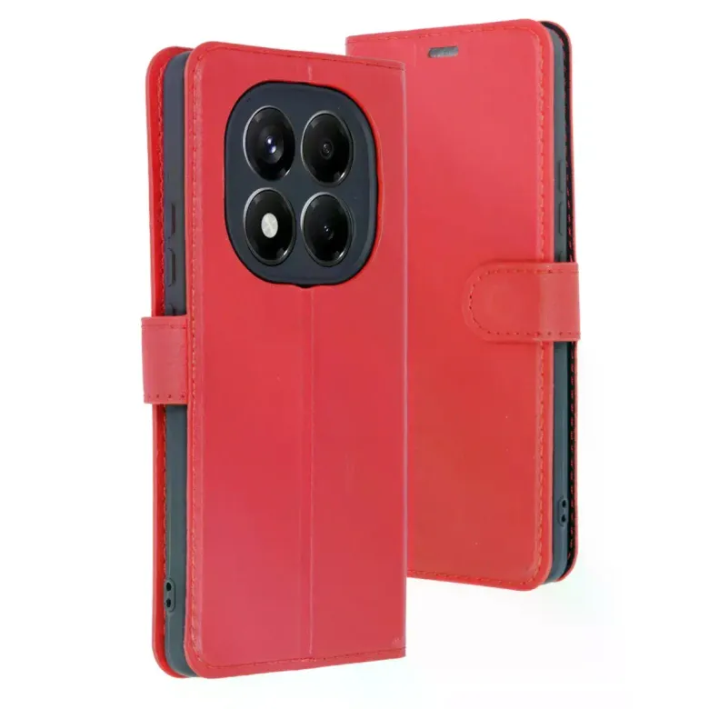 Xiaomi Redmi Note 14 Pro 5g Kılıf Trend S Plus Kapaklı Kılıf - Kırmızı