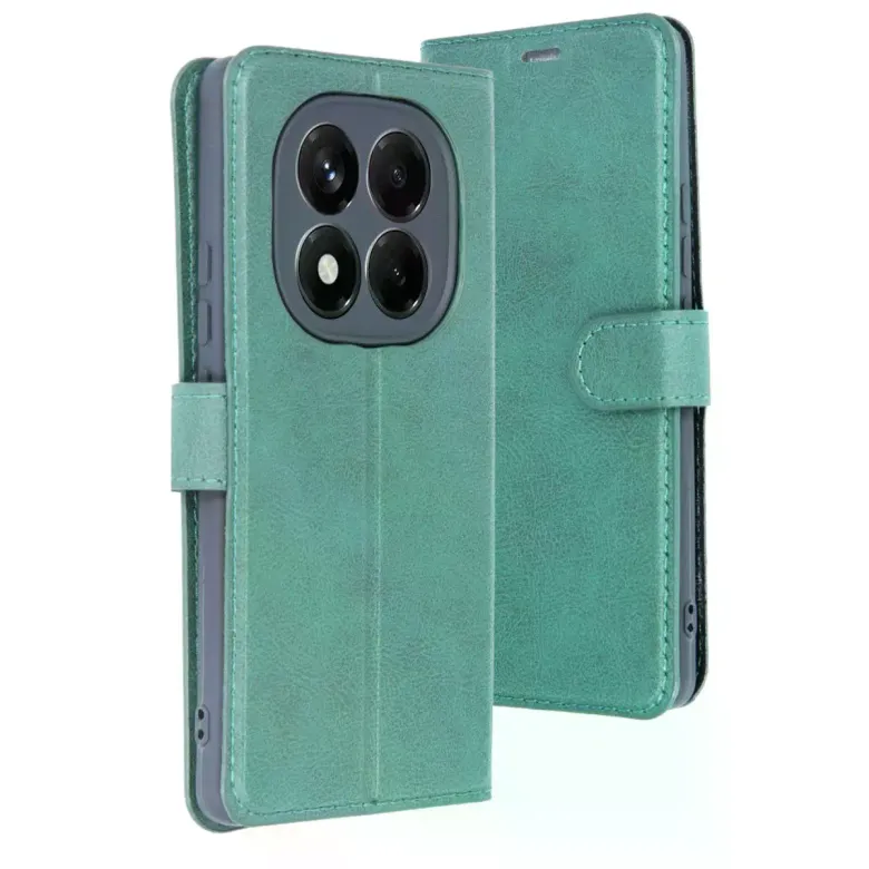 Xiaomi Redmi Note 14 Pro 5g Kılıf Trend S Plus Kapaklı Kılıf - Yeşil