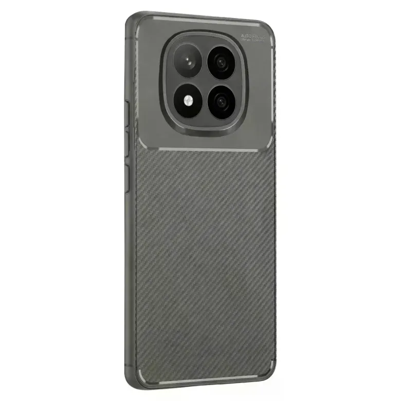 Xiaomi Redmi Note 14 Pro Plus Kılıf Auto Focus Karbon Kapak - Gri