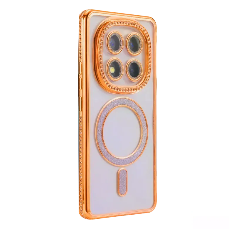 Xiaomi Redmi Note 15 Pro 4g Joke Simli Magneticsafe Kılıf - Turuncu