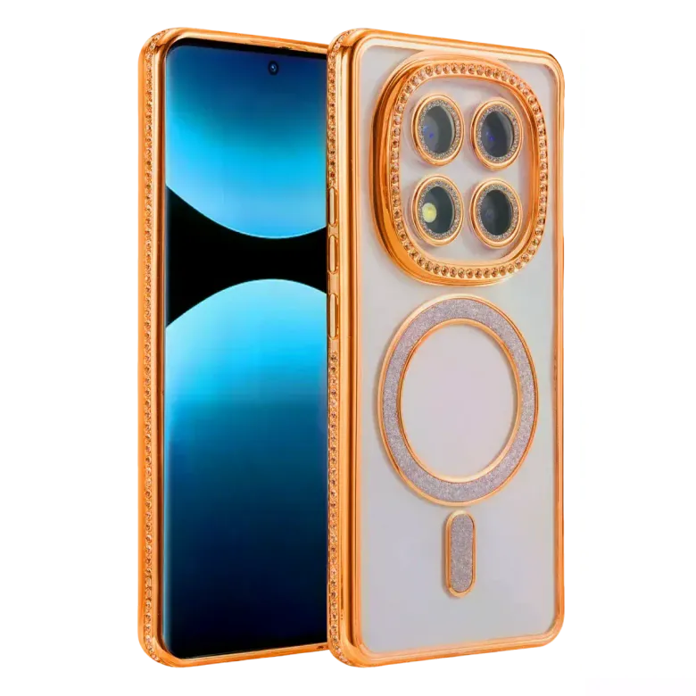 Xiaomi Redmi Note 15 Pro 5g Joke Simli Magneticsafe Kılıf - Turuncu