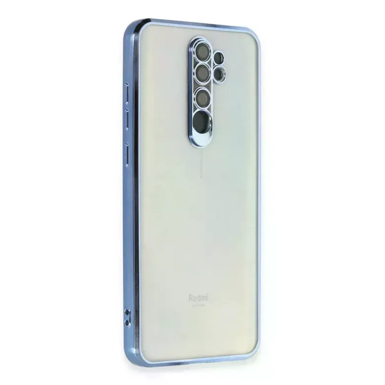 Xiaomi Redmi Note 8 Pro Kılıf Razer Lensli Silikon - Açık Mavi