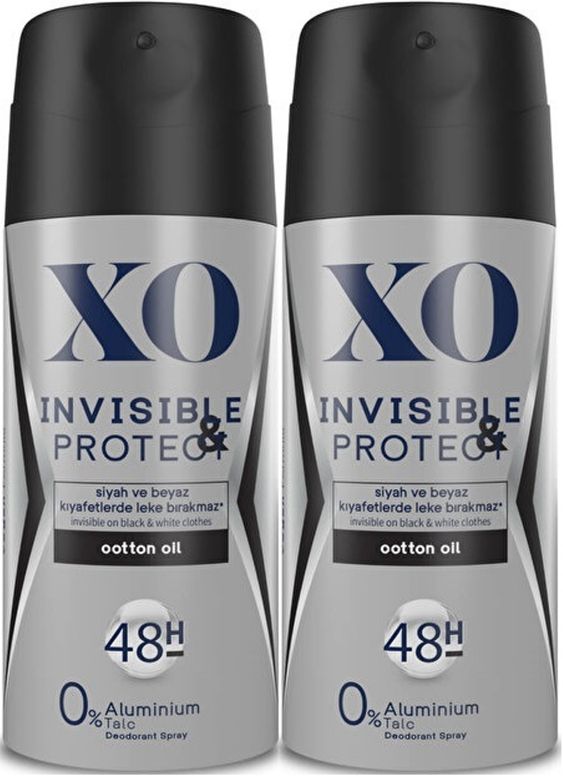 XO Deodorant 150ML Men-Erkek Invisible & Protect (2 Li Set)