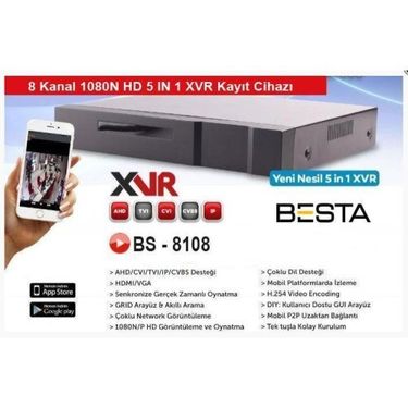 XVR 8 Kanal Kamera Kayıt Cihazı KD-8108S