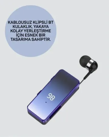 Yaka Klipsli Kablosuz Kulaklık – Eller Serbest Konforuyla Günlük Yaşama Uyum Sağlar