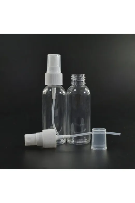 Yakamoz home YKM,2089205920964 50 Adet 50 Ml Sprey Kapaklı Dezenfektan Ve Kolonya Boş Şişesi