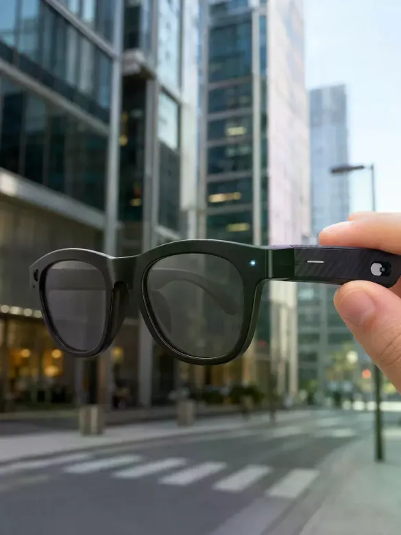 Yapay Zekâ Destekli Bluetooth Akıllı Gözlük Açık Kulak Ses Teknolojisi Müzik Dinleme ve Telefon Görü