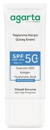 Yaşlanma Karşıtı Collagen Destekli Spf+50 Faktör Yüz Güneş Kremi 50 ML