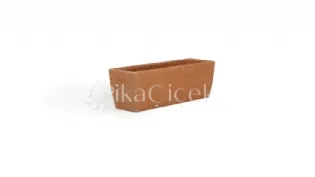 Yatay Dokulu Dİkdörtgen (çini/langet) KAHVERENGİ