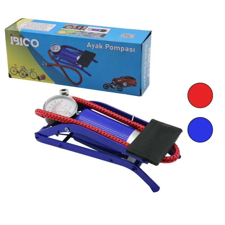 YAYAT MODELİNCE PİSTONLU AYAK POMPASI OTO-ARAÇ - BİSİKLET-MOTOR LASTİK - TOP - ŞİŞME HAVUZ-YATAK (4745)