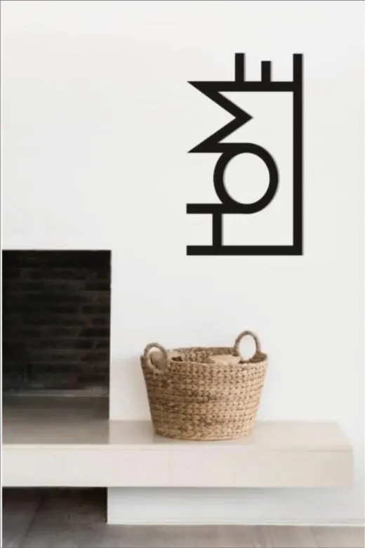 yekeatolye YD011 Home Ahşap Duvar Yazısı
