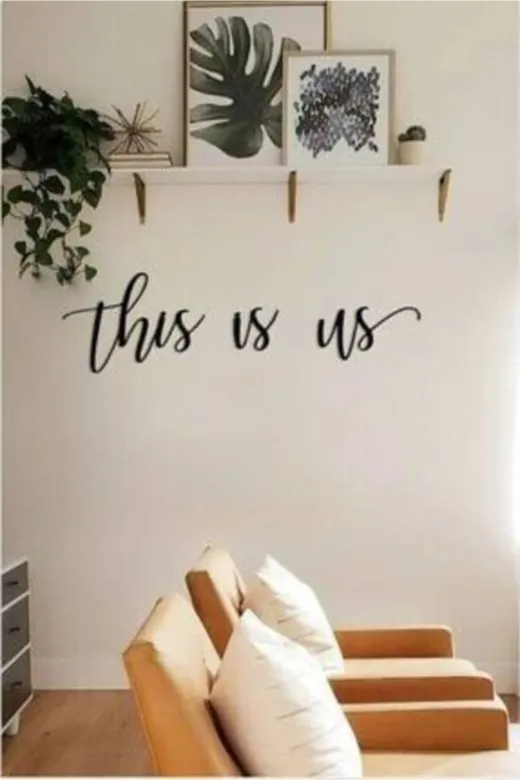 yekeatolye YD014 This Is Us Ahşap Duvar Yazısı