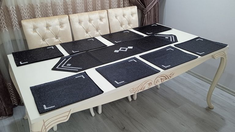 yemekteyiz yemek seti boncuk işlemeli 9 parça M03