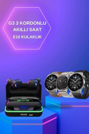 Yeni Nesil Akıllı Saat Ve Bluetooth Kulaklık Titreşim Bildirimleri Uyku Takibi