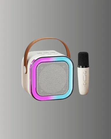 Yeni Nesil Bluetooth Karaoke Mikrofon Hoparlör Seti 6 Saat Kullanım Süresi