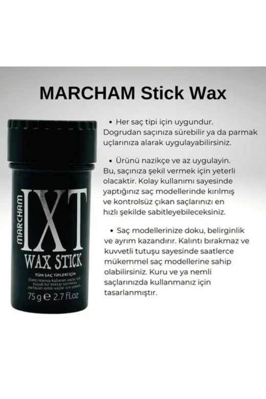 yeni PRA-9635234-1665 Marcham Stick Wax 75 Gr - Bayanlar İçin X 6 Adet + Marcham Saç Şekillendirici Stick Wax For Men X 6