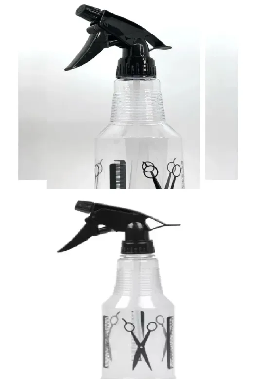 YeniBazaar IGAAKC9327689 Profesyonel Berber Kuaför Sprey Şeffaf Boş Fısfıs Şişe Plastik (500 Ml)- Bf104