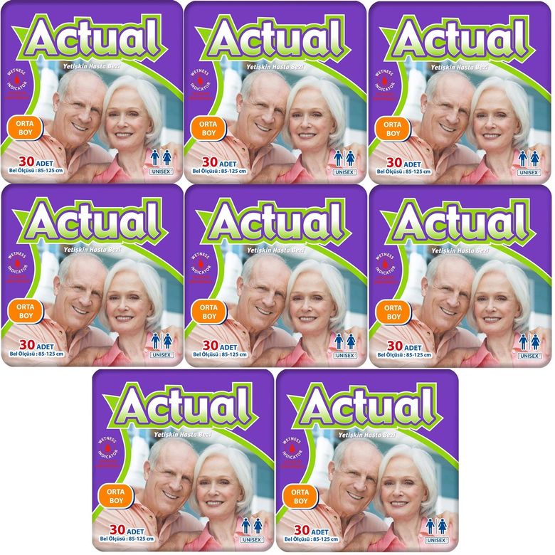 Yetişkin Hasta Bezi Bel Bantlı M - Medium - Orta 240 Adet
