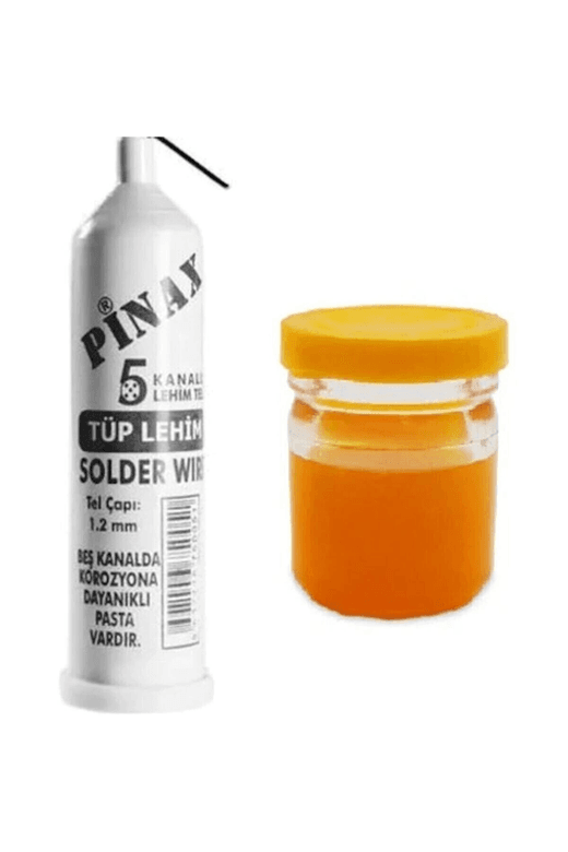 YNT İthalat AH-AVH-1056 Pinax Tüp Lehim Teli 25 Gr 1.2Mm + Lehim Pastası - 40Gr
