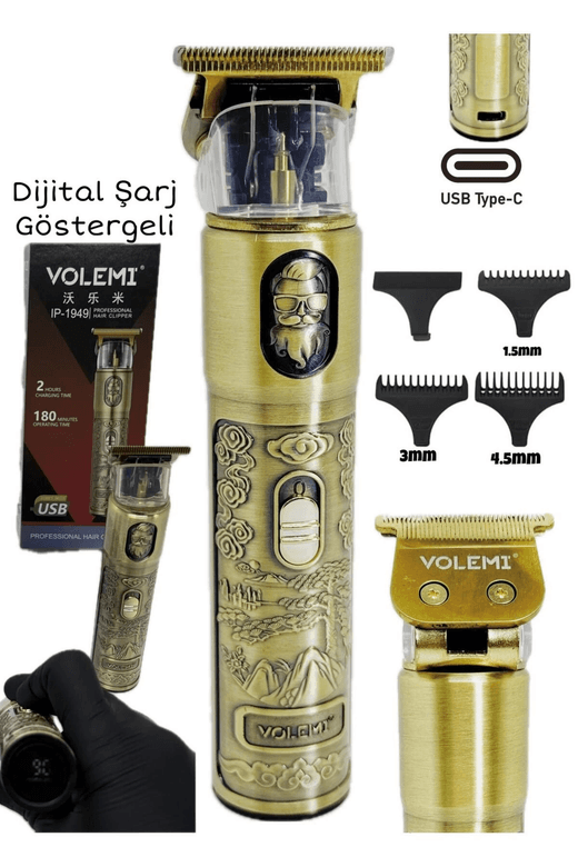 YNT İthalat AH-AVH-1176 Ip-1949 Şarj Göstergeli Sakal Lazer Öncesi Vücut Ense Çizim Kişisel Bakım Aletleri Sıfıra Yakın Tıraş