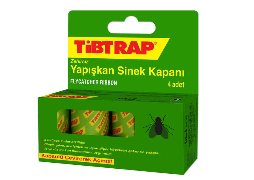 YNT İthalat AH-AVH-567 Tibtrap Yapışkan Sinek Kapanı 4 Lü
