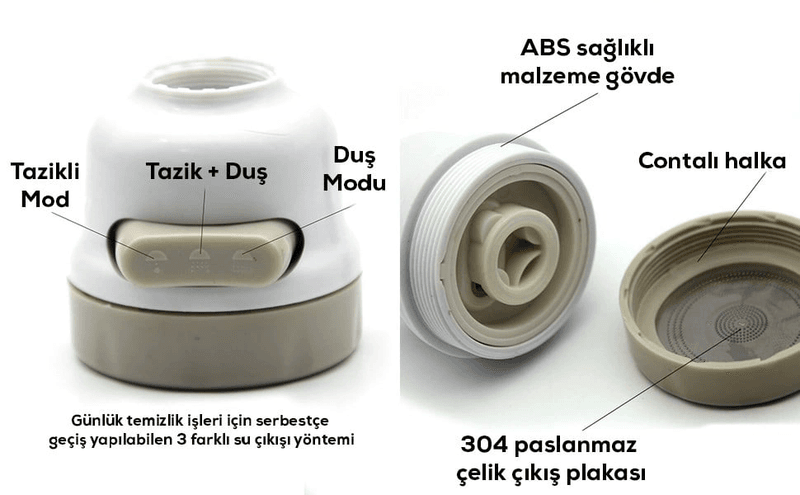 YNT İthalat AKH-DP-145 Oynar Başlı Musluk Başlığı