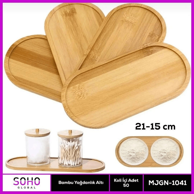 YNT İthalat AKH-MJGN-1041 Bambu Yağdanlık Altlığı