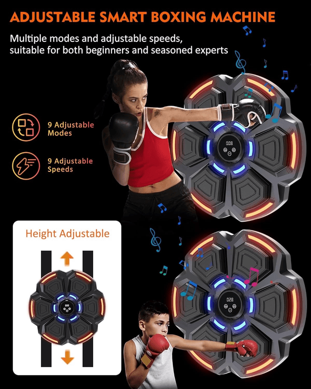 YNT İthalat EM-Boks Bluetooth Hoparlör Özellikli Duvar Boks Makinesı  9 Mod Seviye Ayarlı  Müzikli Boks Makinesı