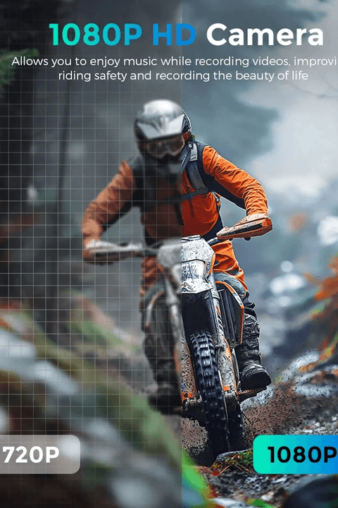 YNT İthalat EM-bt68 Bt68 Motosiklet Kask Bluetooth Kulaklık 1080P Kamera Ses Kontrolü Video Kayıt Özellikli İntercom