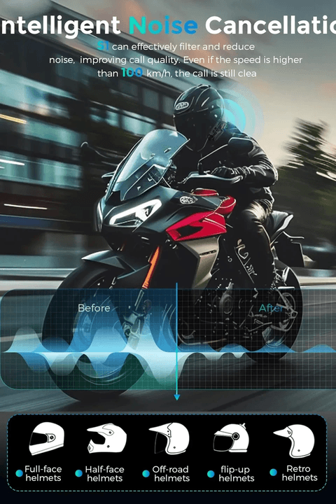 YNT İthalat EM-bt68 Bt68 Motosiklet Kask Bluetooth Kulaklık 1080P Kamera Ses Kontrolü Video Kayıt Özellikli İntercom
