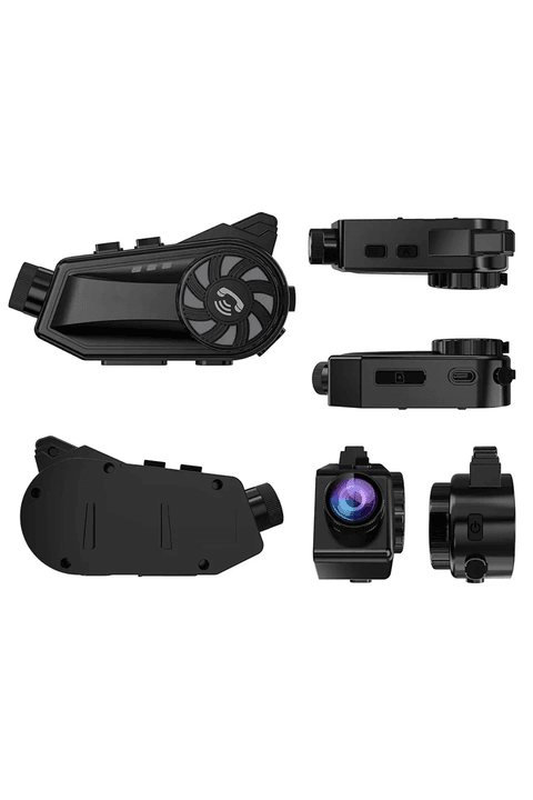 YNT İthalat EM-bt68 Bt68 Motosiklet Kask Bluetooth Kulaklık 1080P Kamera Ses Kontrolü Video Kayıt Özellikli İntercom