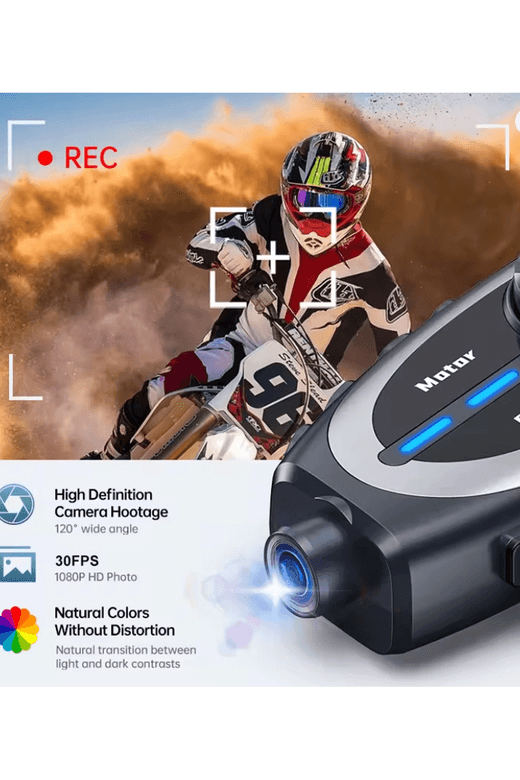 YNT İthalat EM-q29 Q29 Motosiklet Kask Bluetooth Kulaklık Eşleşmeli 1080P Kamera Geniş Açı Su Geçirmez Intercom